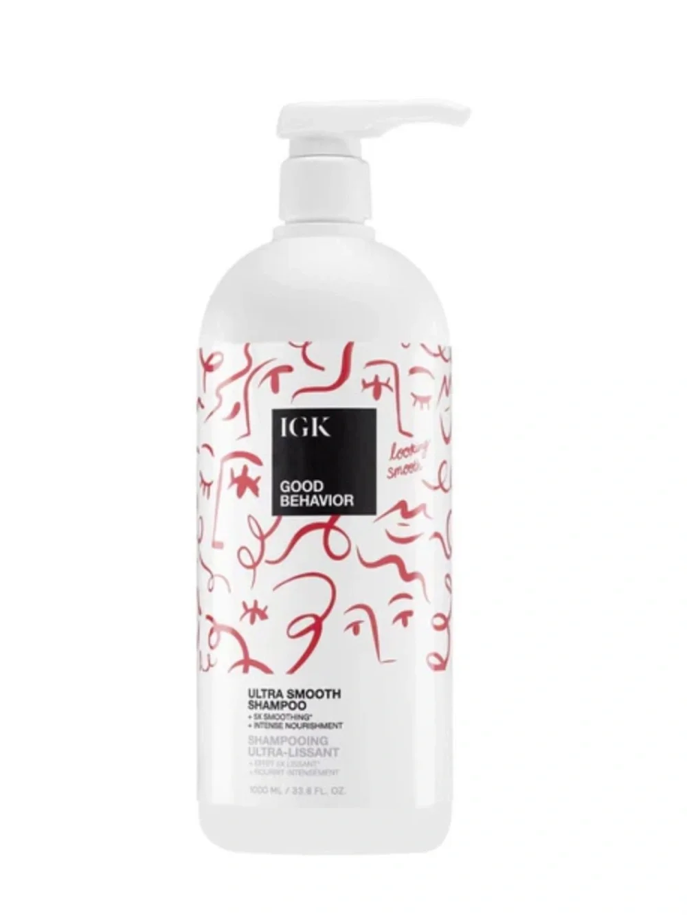 IGK GOOD BEHAVIOR ULTRA SMOOTH SHAMPOO & CONDITIONER LITERS WITH PUMPS!